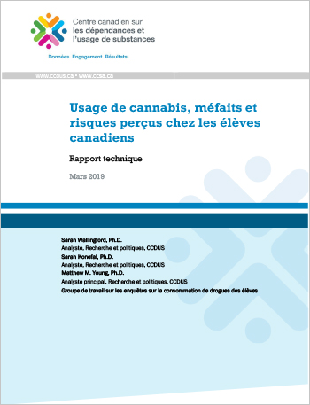 Usage de cannabis, méfaits et risques perçus chez les élèves canadiens : Rapport technique