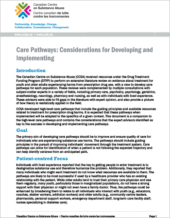 Care Pathways: Considerations for Developing and Implementing