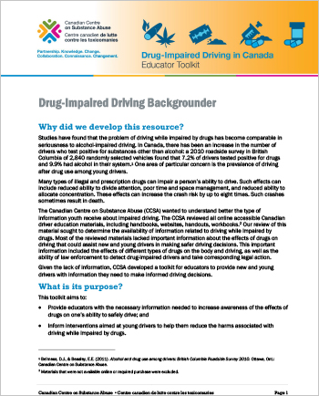 Drug-Impaired Driving Backgrounder