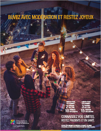 Buvez avec modération et restez joyeux [affiche]