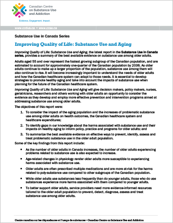 Improving Quality of Life: Substance Use and Aging (Overview)