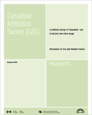 Canadian Addiction Survey (CAS): A National Survey of Canadians Use of Alcohol and Other Drugs: Prevalence of Use and Related Harms: Highlights