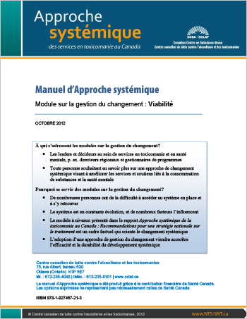 Manuel d’Approche systémique : Module sur la gestion du changement : Viabilité