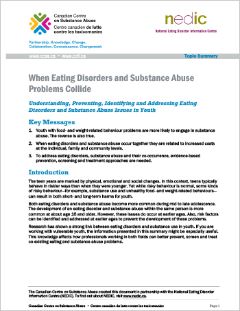 When Eating Disorders and Substance Abuse Problems Collide (Topic Summary)