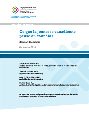 Ce que la jeunesse canadienne pense du cannabis : Rapport technique