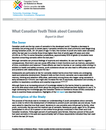 What Canadian Youth Think about Cannabis (Report in Short)