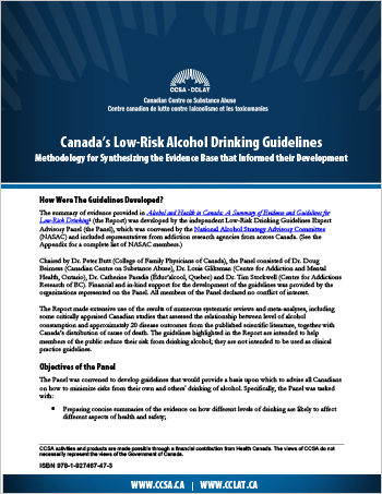 Canadas Low-Risk Alcohol Drinking Guidelines: Methodology for Synthesizing the Evidence Base that Informed their Development