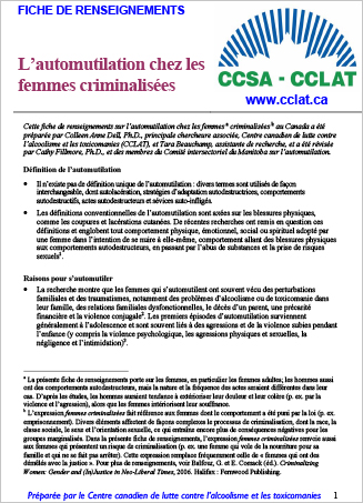 L’automutilation chez les femmes criminalisées