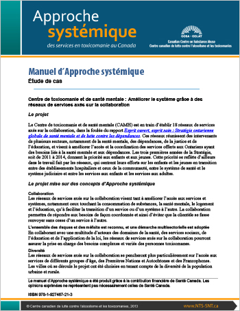 Manuel d’Approche systémique : Étude de cas : Centre de toxicomanie et de santé mentale : Améliorer le système grâce à des réseaux de services axés sur la collaboration