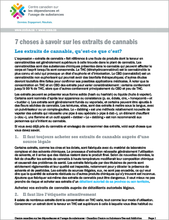 7 choses à savoir sur les extraits de cannabis