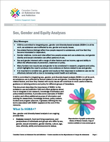 Sex, Gender and Equity Analyses [Report]
