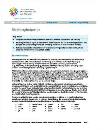 Methamphetamine (Canadian Drug Summary)