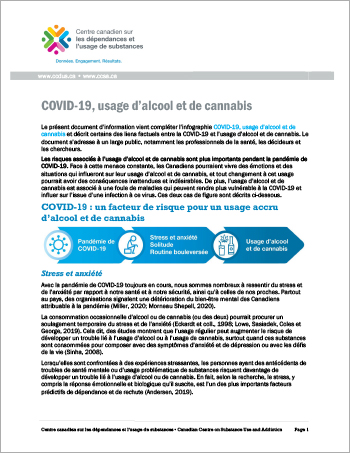 COVID-19, usage d’alcool et de cannabis [rapport]