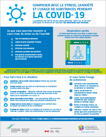 Composer avec le stress, l’anxiété et l’usage de substances pendant la COVID-19 [infographie]