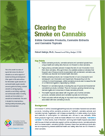 Clearing the Smoke on Cannabis: Edible Cannabis, Cannabis Extracts and Cannabis Topicals