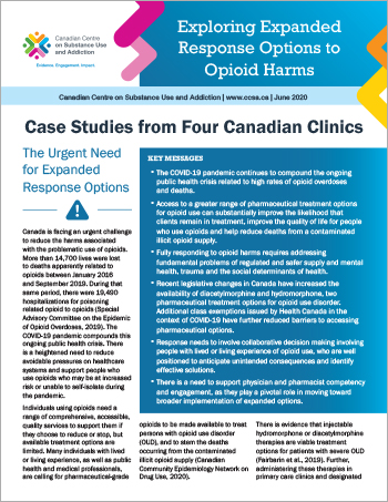 Exploring Expanded Response Options to Opioid Harms: Case Studies from Four Canadian Clinics