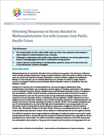 Informing Responses to Harms Related to Methamphetamine Use with Lessons from Public Health Crises [report]