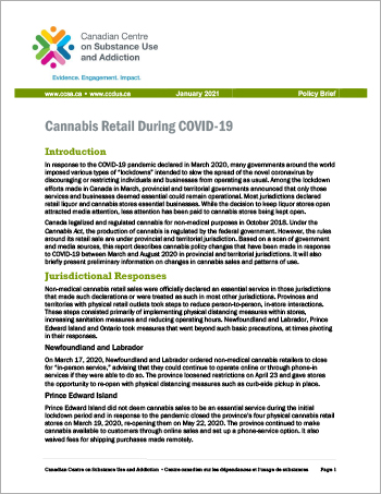 Cannabis Retail During COVID-19 [Policy Brief]