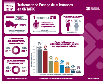 Traitement de l’usage de substances en Ontario en 2016–2017  [infographie]