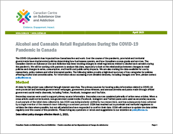 Alcohol and Cannabis Retail Regulations During the COVID-19 Pandemic in Canada [March 1, 2021]
