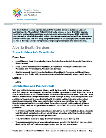 Alberta Health Services: Brain Builders Lab Case Study