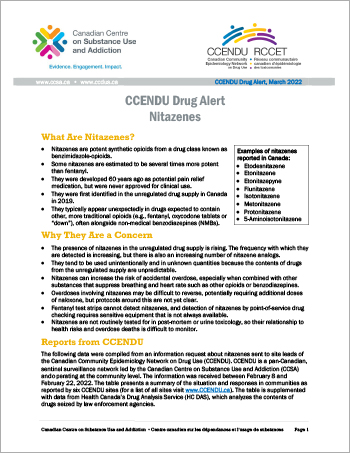 Nitazenes (CCENDU Drug Alert)