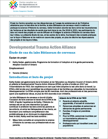 Developmental Trauma Action Alliance : étude de cas du labo Bâtisseurs de cerveaux