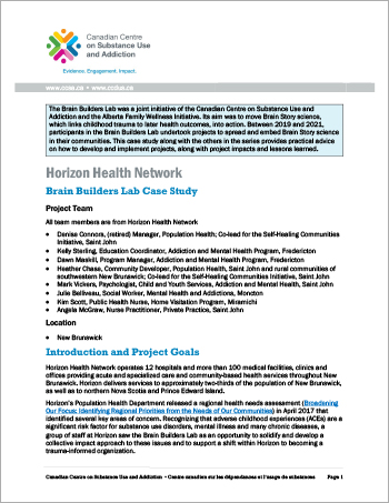Horizon Health Network: Brain Builders Lab Case Study