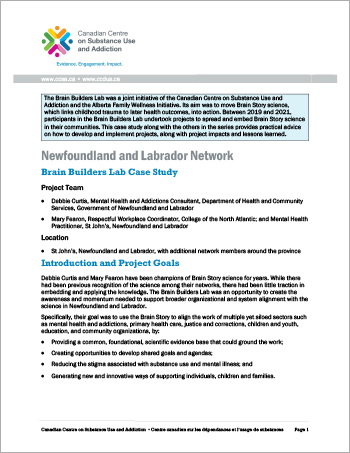 Newfoundland and Labrador Network: Brain Builders Lab Case Study