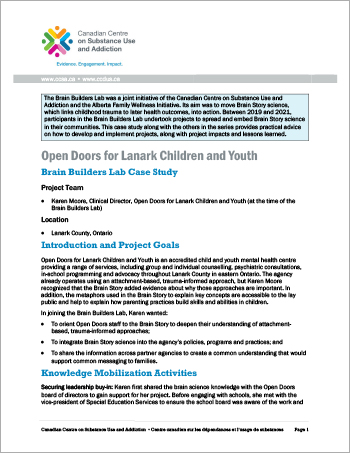 Open Doors for Lanark Children and Youth: Brain Builders Lab Case Study