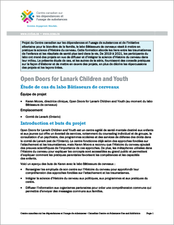 Open Doors for Lanark Children and Youth : étude de cas du labo Bâtisseurs de cerveaux