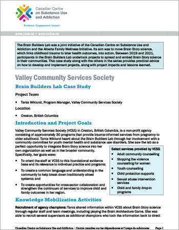 Valley Community Services Society: Brain Builders Lab Case Study