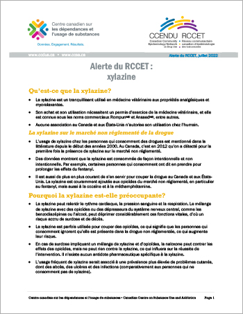 Xylazine (Alerte du RCCET)