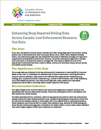 Enhancing DID data across Canada - Law enforcement resource use data