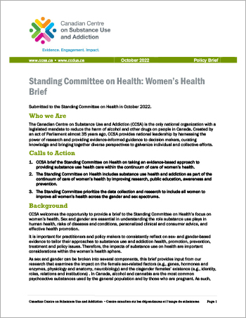 CCSA-2022-HESA Women's Health Brief