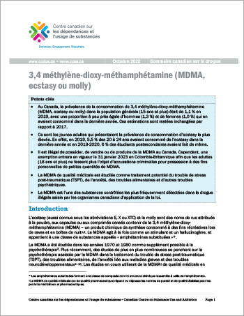 MDMA Ecstasy Drug Summary 2022
