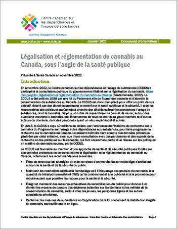 Cannabis Act - Legislative review