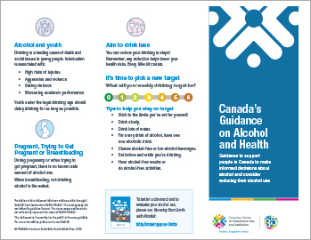 Canada’s Guidance on Alcohol and Health, Public Summary: Drinking Less Is Better (Brochure)