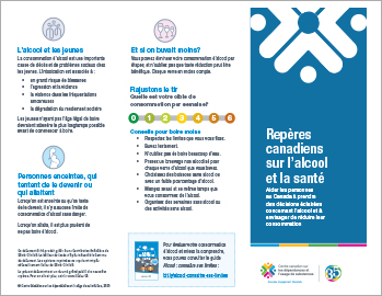 Repères canadiens sur l’alcool et la santé : boire moins, c’est mieux (brochure)