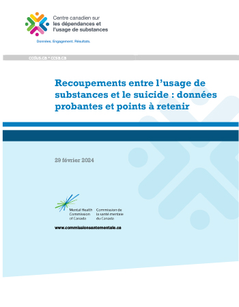 Recoupements entre l’usage de substances et le suicide : données probantes et points à retenir