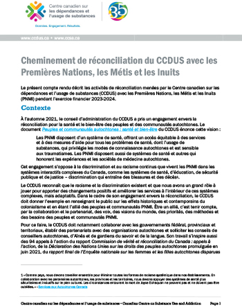 Cheminement de réconciliation du CCDUS avec les Premières Nations, les Métis et les Inuits