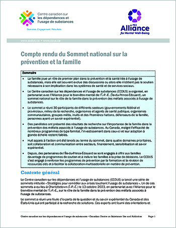 Compte rendu du Sommet national sur la prévention et la famille