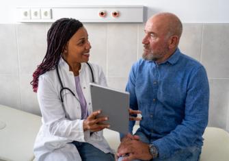 Doctor seeing a patient