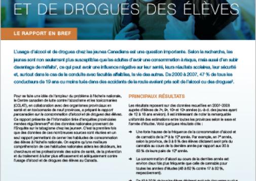 Rapport pancanadien sur la consommation d’alcool et de drogues des élèves (Rapport en bref)