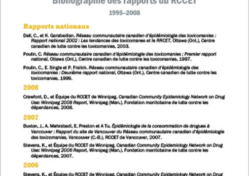 Bibliographie des rapports du RCCET, 1995-2008