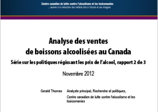 Analyse des ventes de boissons alcoolisées au Canada