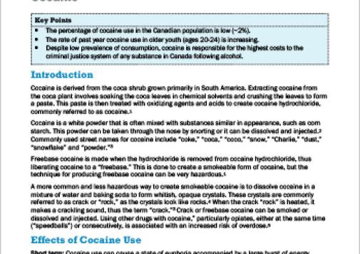 Cocaine (Canadian Drug Summary)
