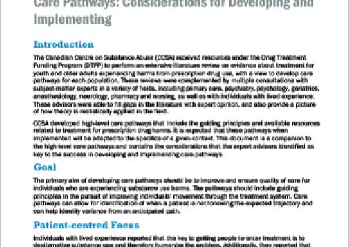 Care Pathways: Considerations for Developing and Implementing