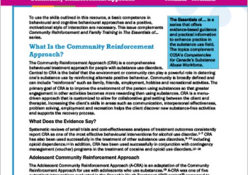 Community Reinforcement Approach (The Essentials of … Series)