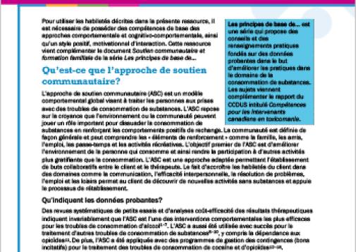Approche de soutien communautaire (Série Les principes de base de…)